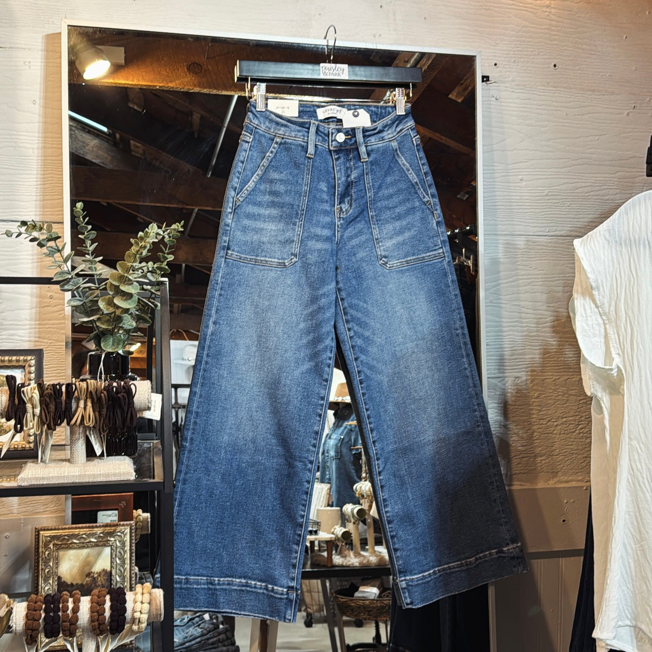 HR Wideleg Crop Utility Jeans