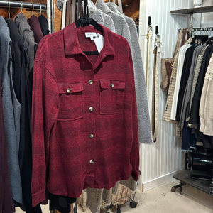 Burgundy Plaid Shacket