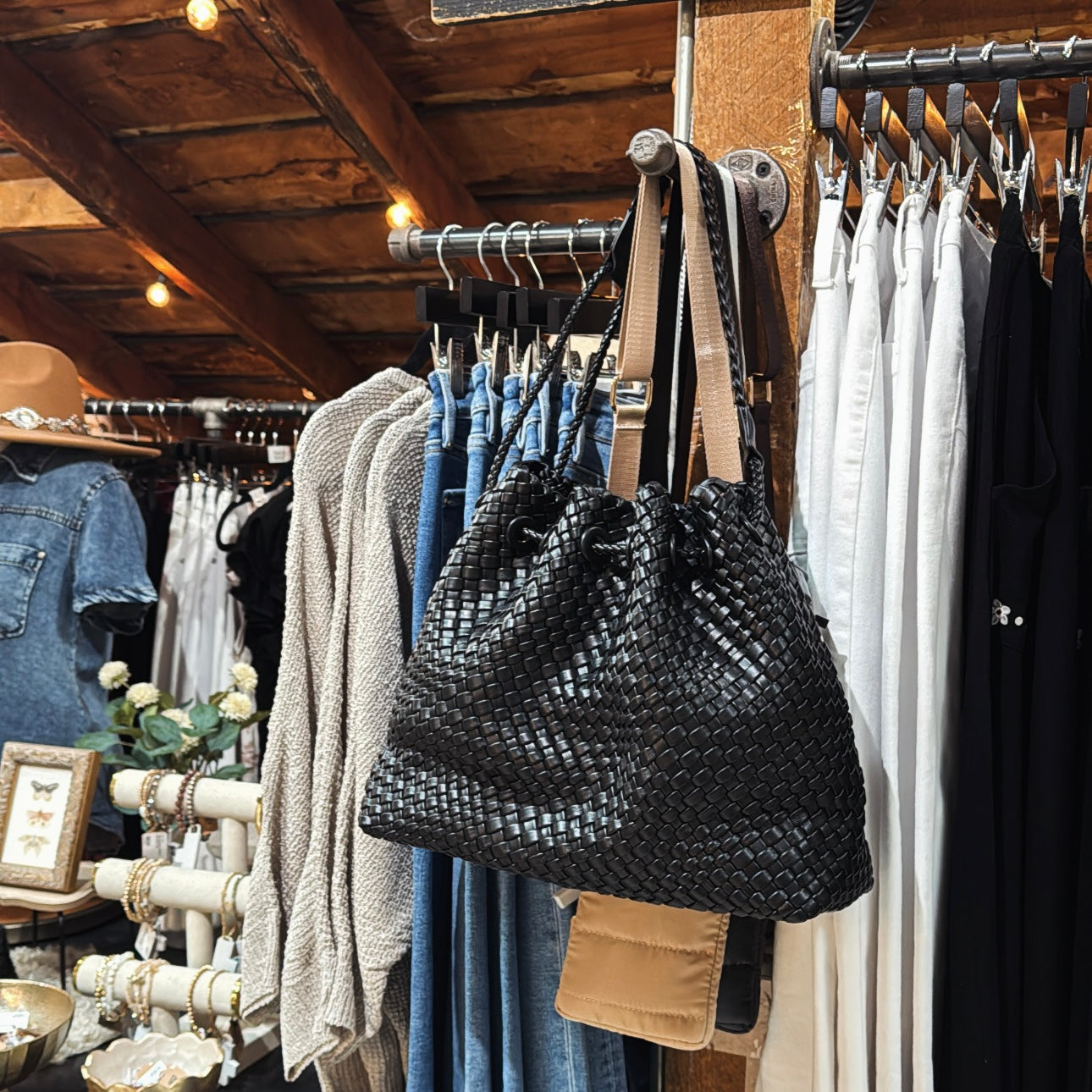 Kara Woven Hobo Bag