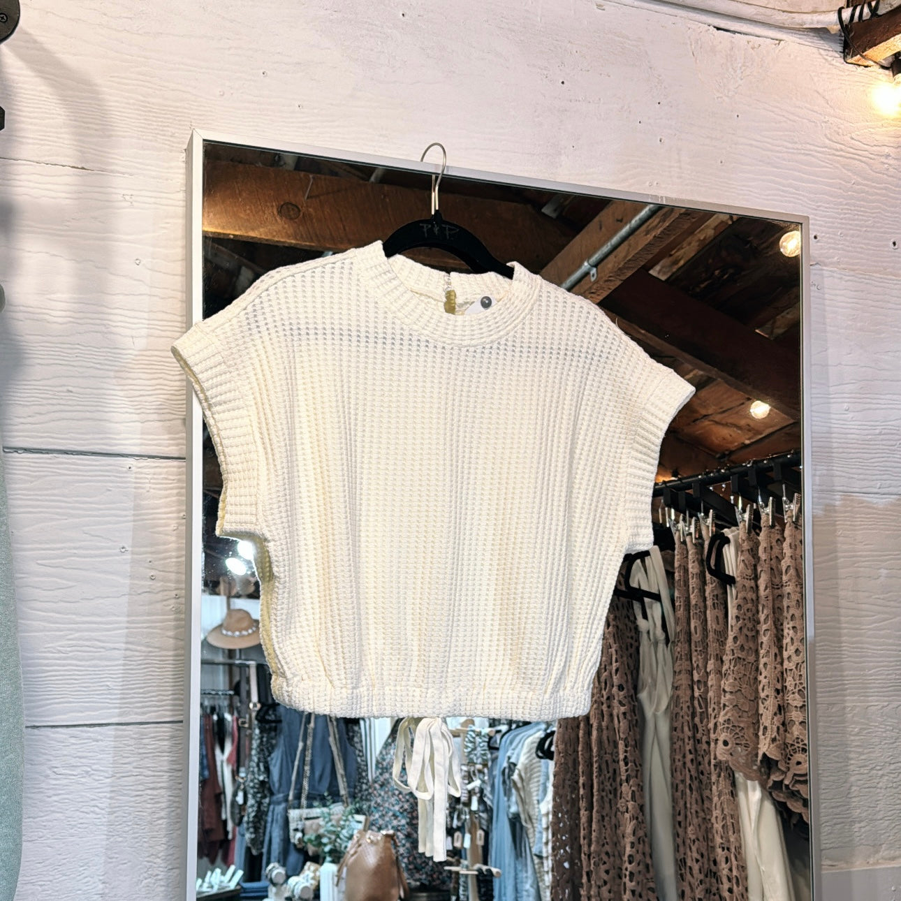 Waffle SS Dolman Top