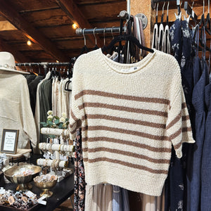 Striped QuarterSlv Sweater