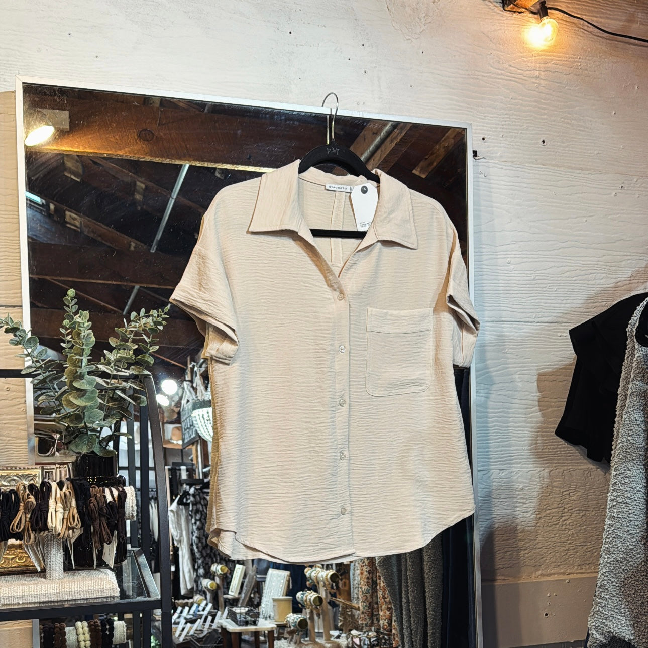 Collared SS Pocket Top