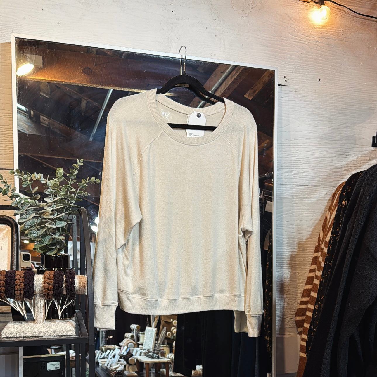 Brushed Raglan Sleeve Top