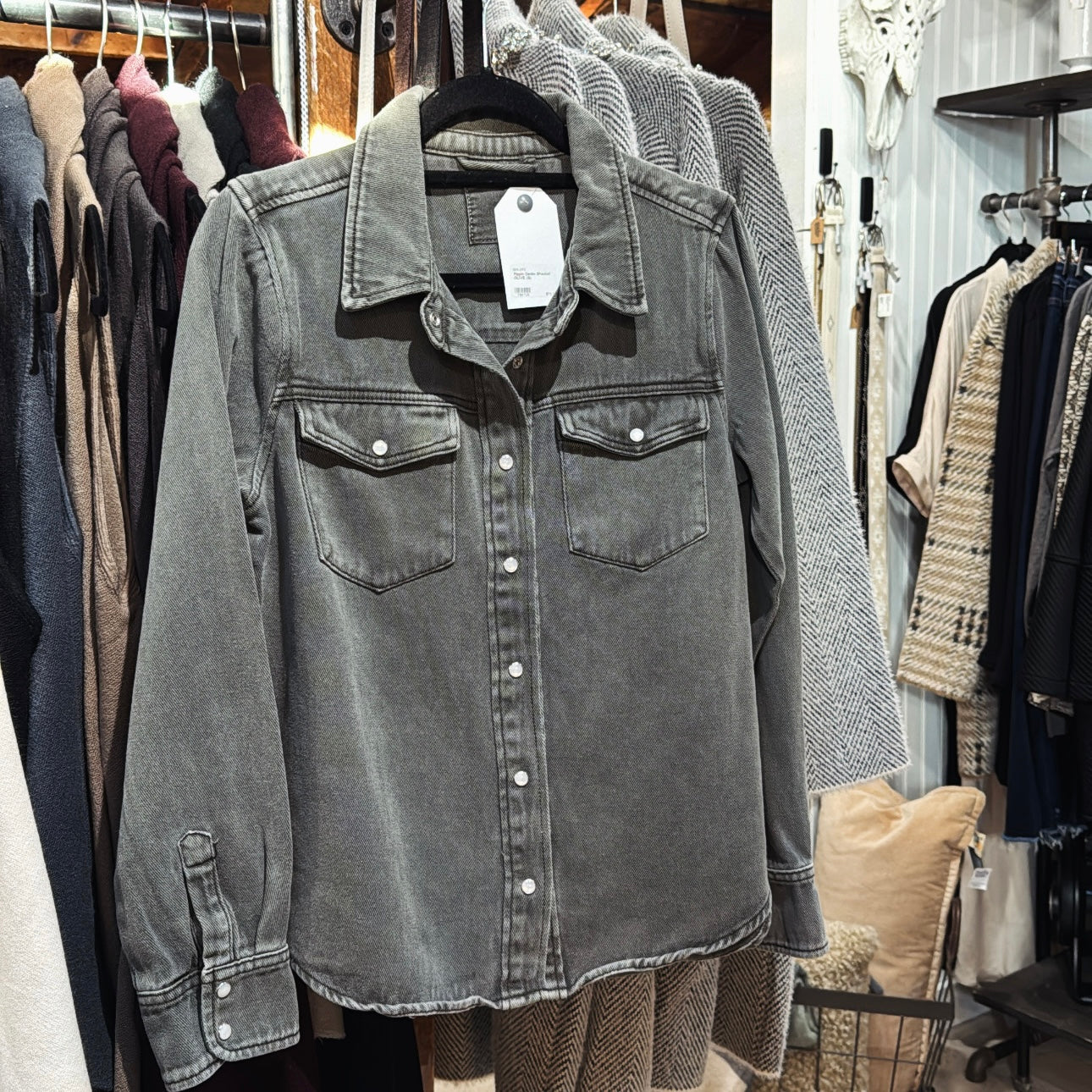 Pippin Shacket - Olive