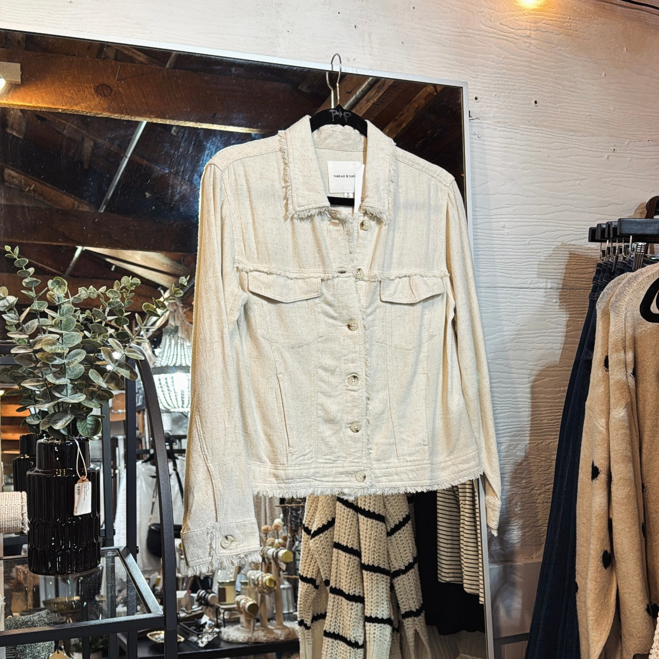 Linen Frayed Jacket