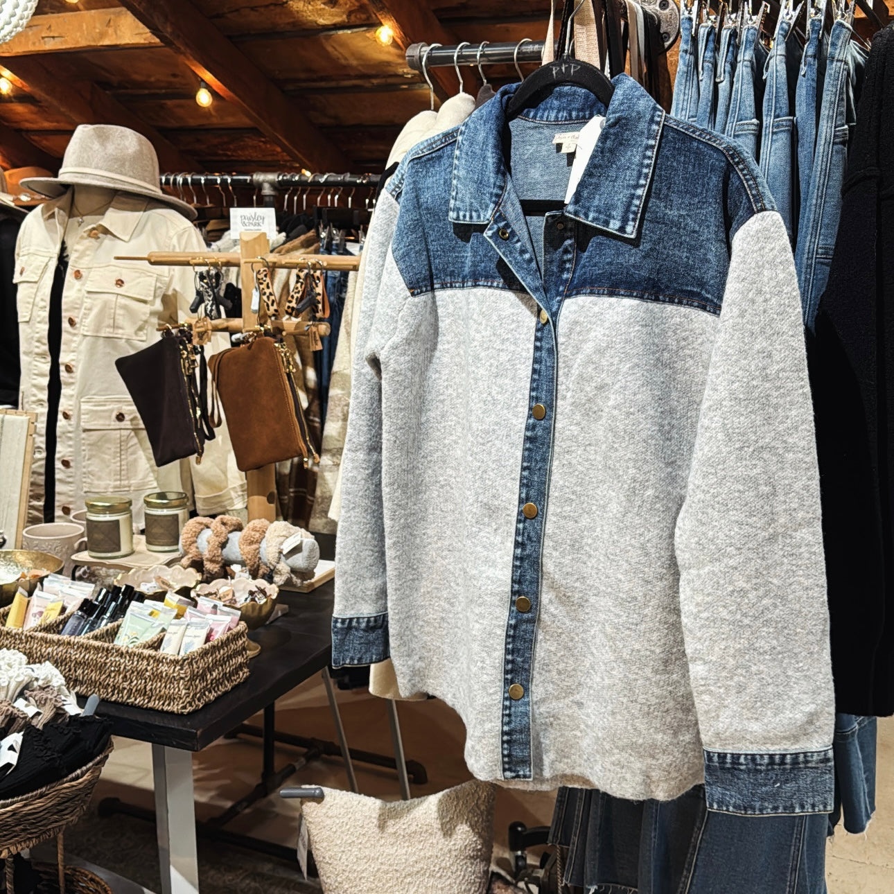 Denim Detail Shacket