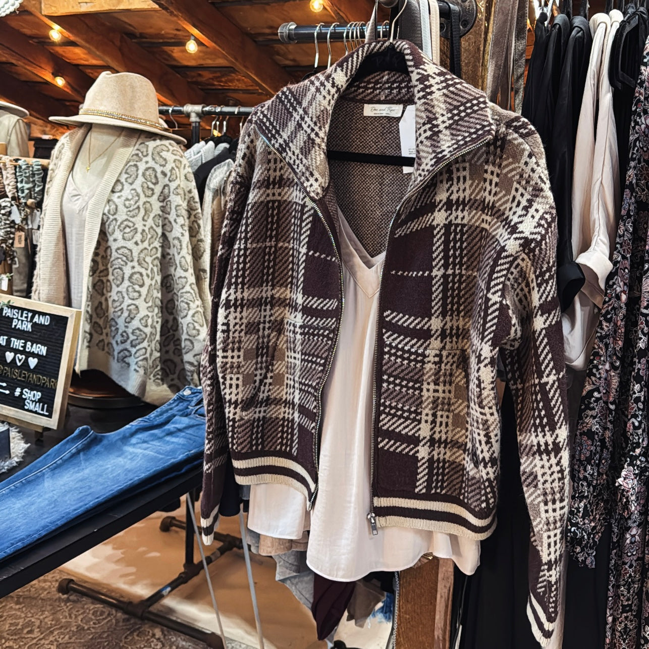 Plaid Sweater/Jacket