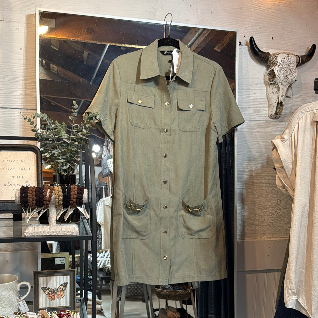FauxSuede ShirtDress