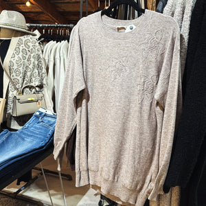 Embroidered Floral Sweater