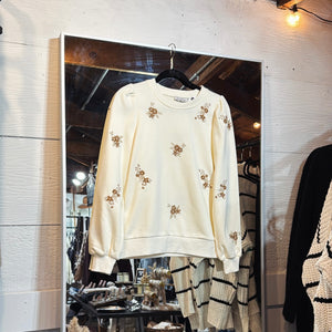 Floral Embroidered Sweatshirt