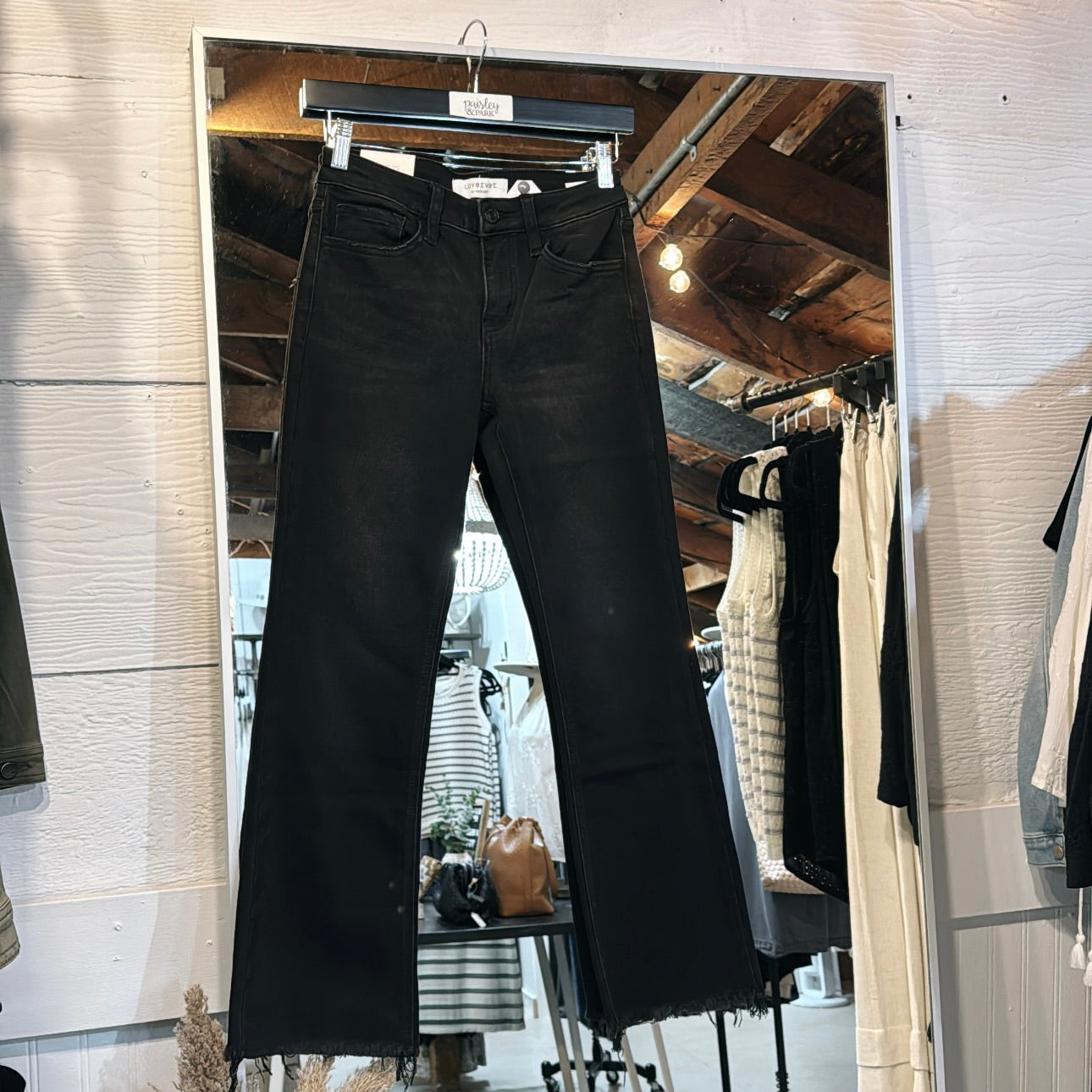 MR Distressed CropFlare Jeans