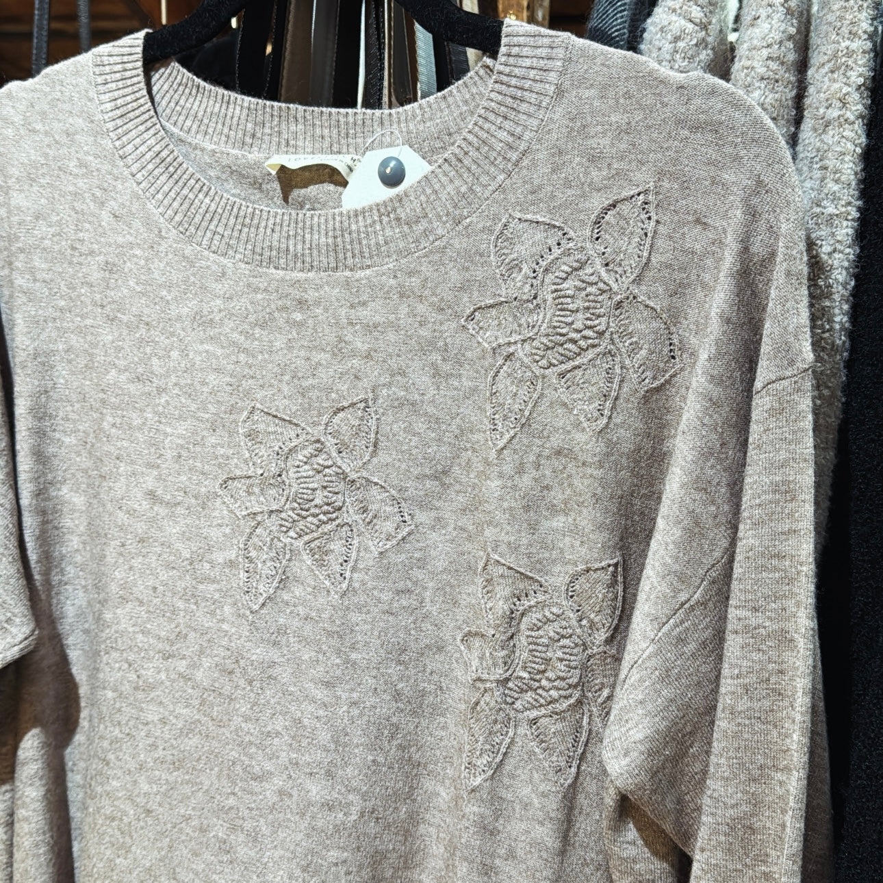 Embroidered Floral Sweater