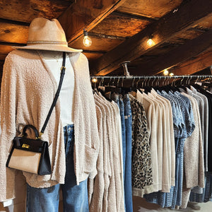 Boucle Pocket Cardigan - Natural