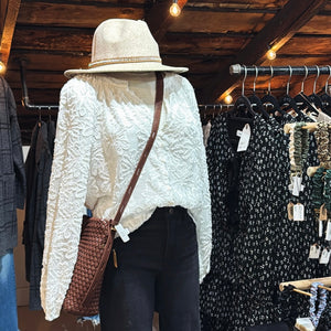 Floral Jacquard Blouse