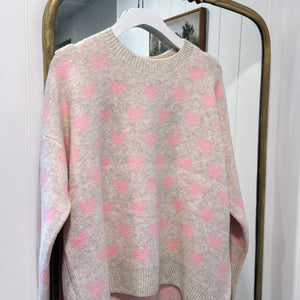 Pink Heart Pullover