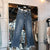 MR Frayed Kickflare Jeans