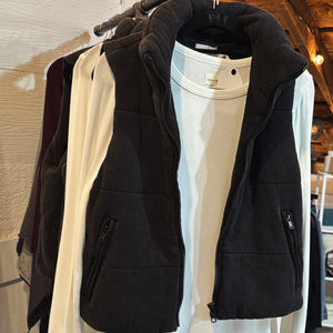 Washed BLK Puffer Vest