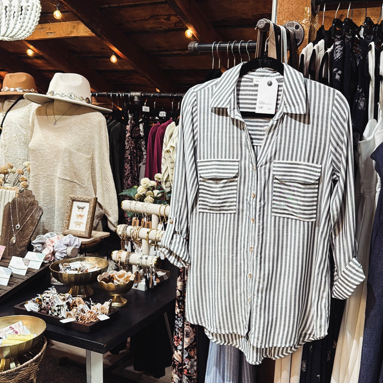 TwoPocket Striped Buttonup