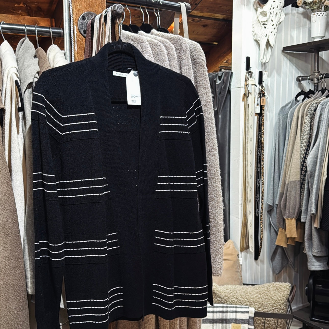 Stitch Striped Cardigan