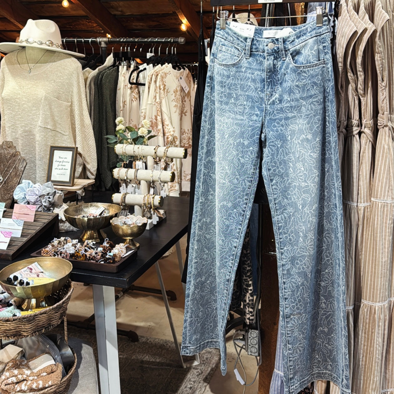 Floral Wideleg Jeans
