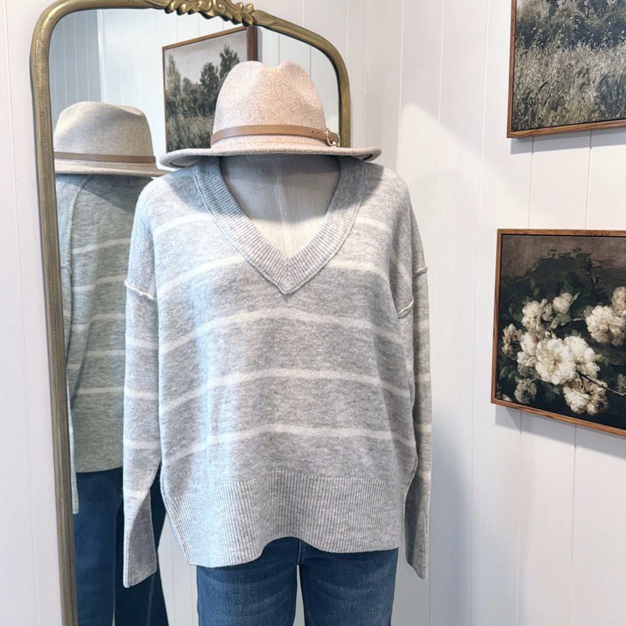 Vneck Dolman Sweater