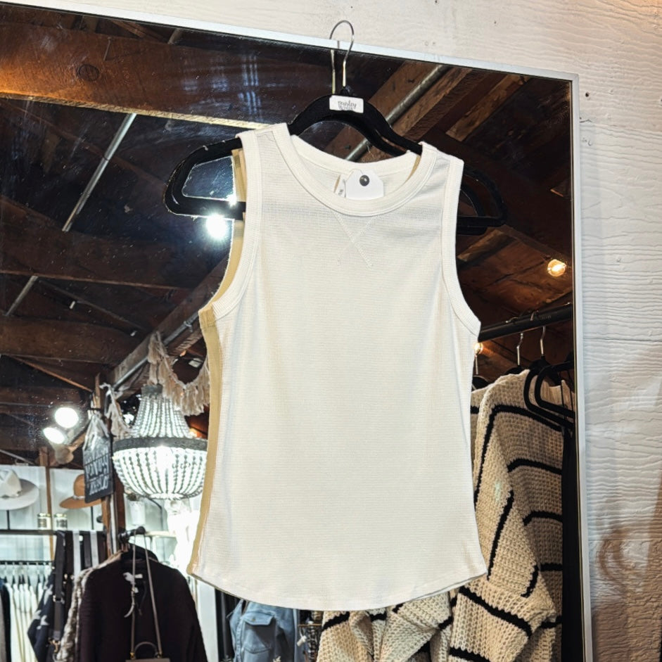 Waffle Crewneck Tank