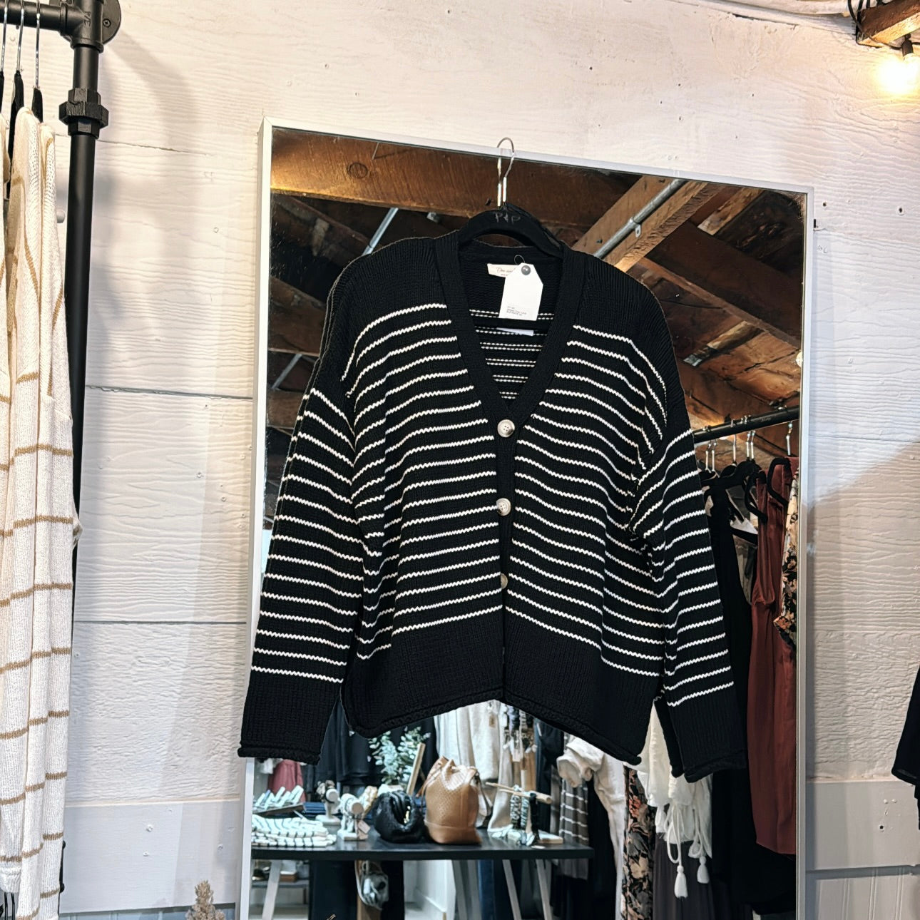 Striped Crop Cardigan