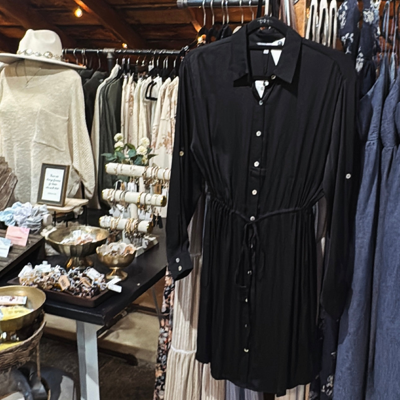 DrawstringWaist ShirtDress