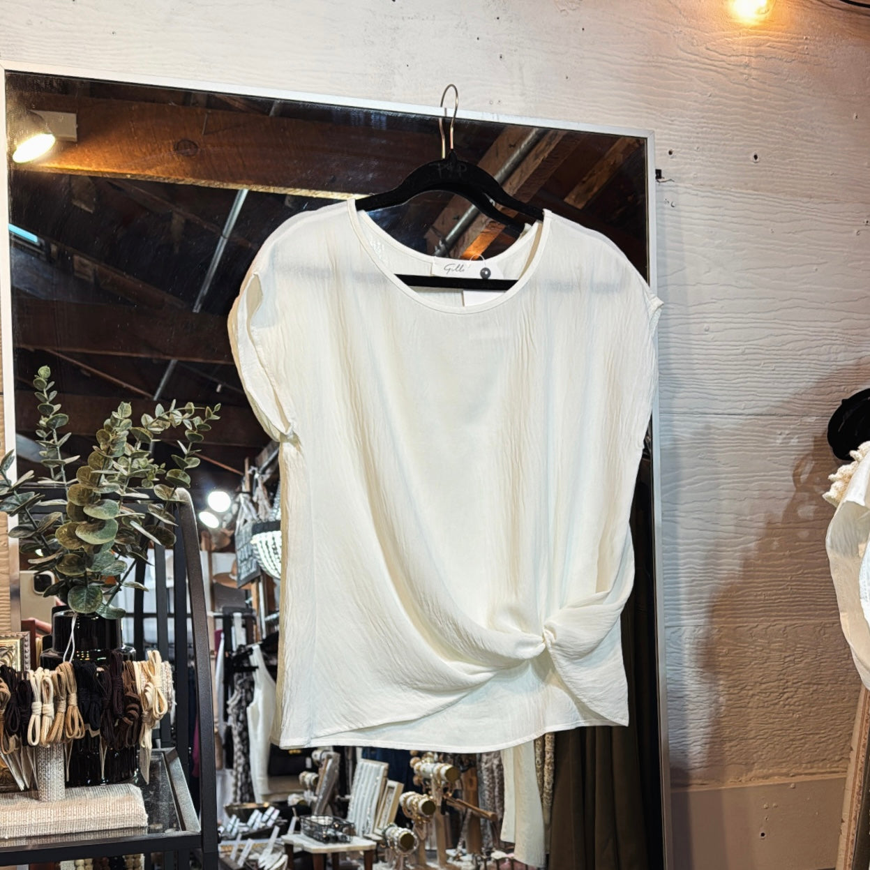 Classic Knot SS Blouse- White