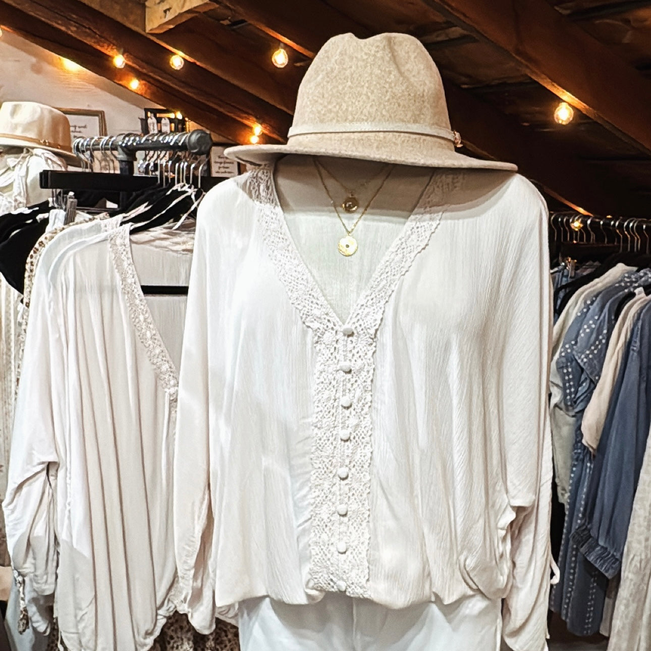 Crochet/Bubblehem Blouse