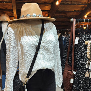 Floral Jacquard Blouse