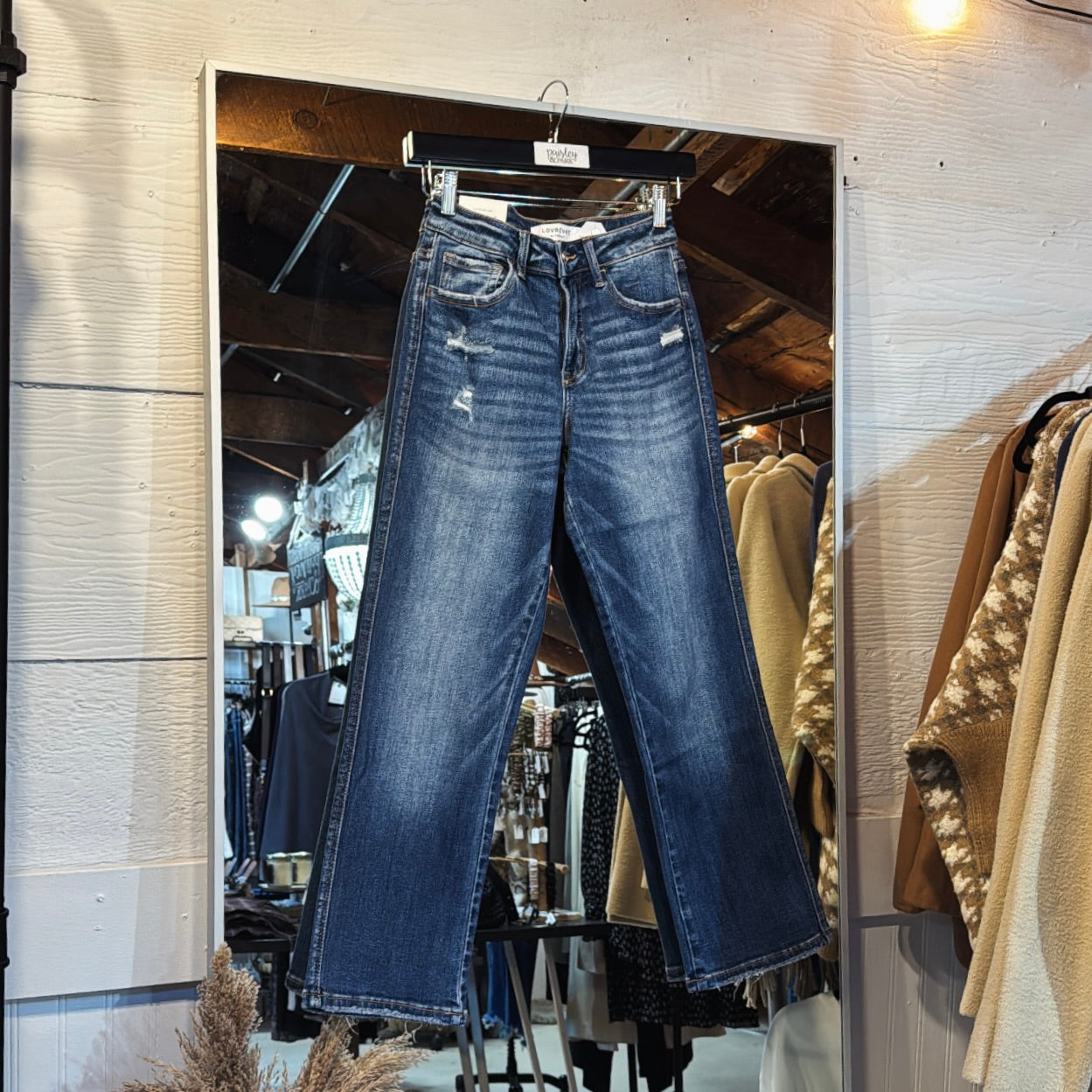 HR Crop Straight Jeans