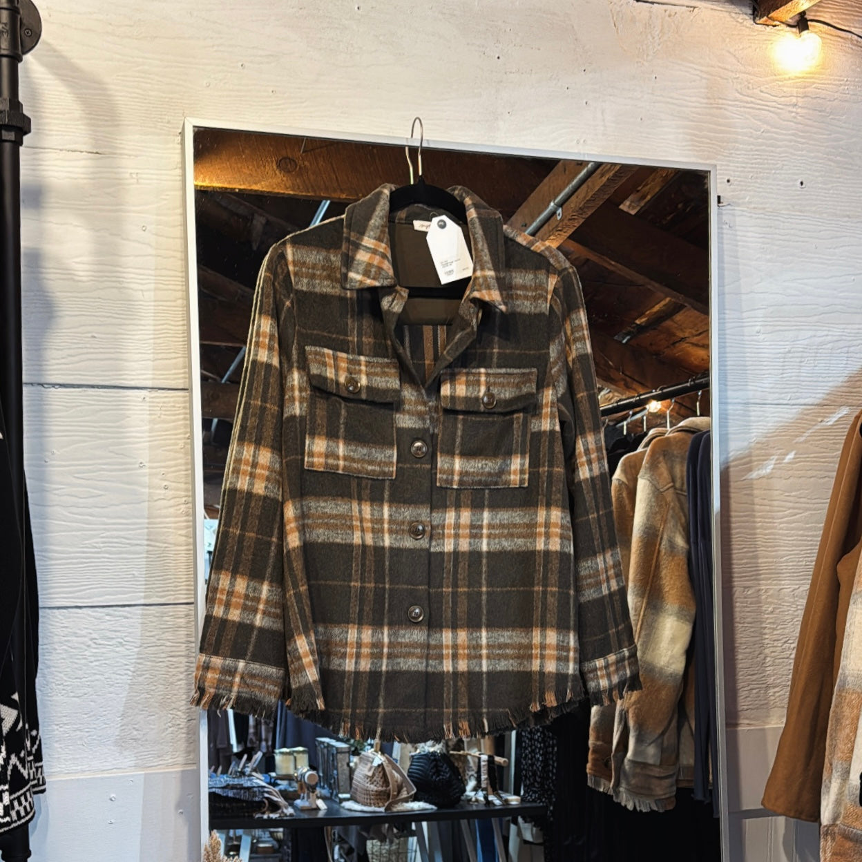 Plaid&Fringe Jacket