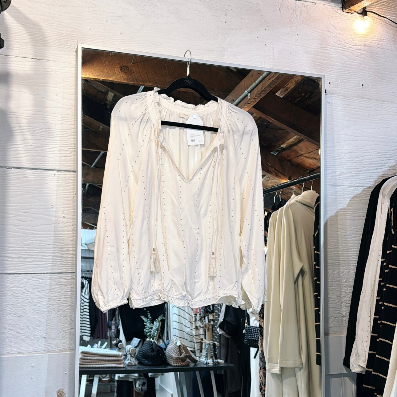 Sequin Tassel Blouse