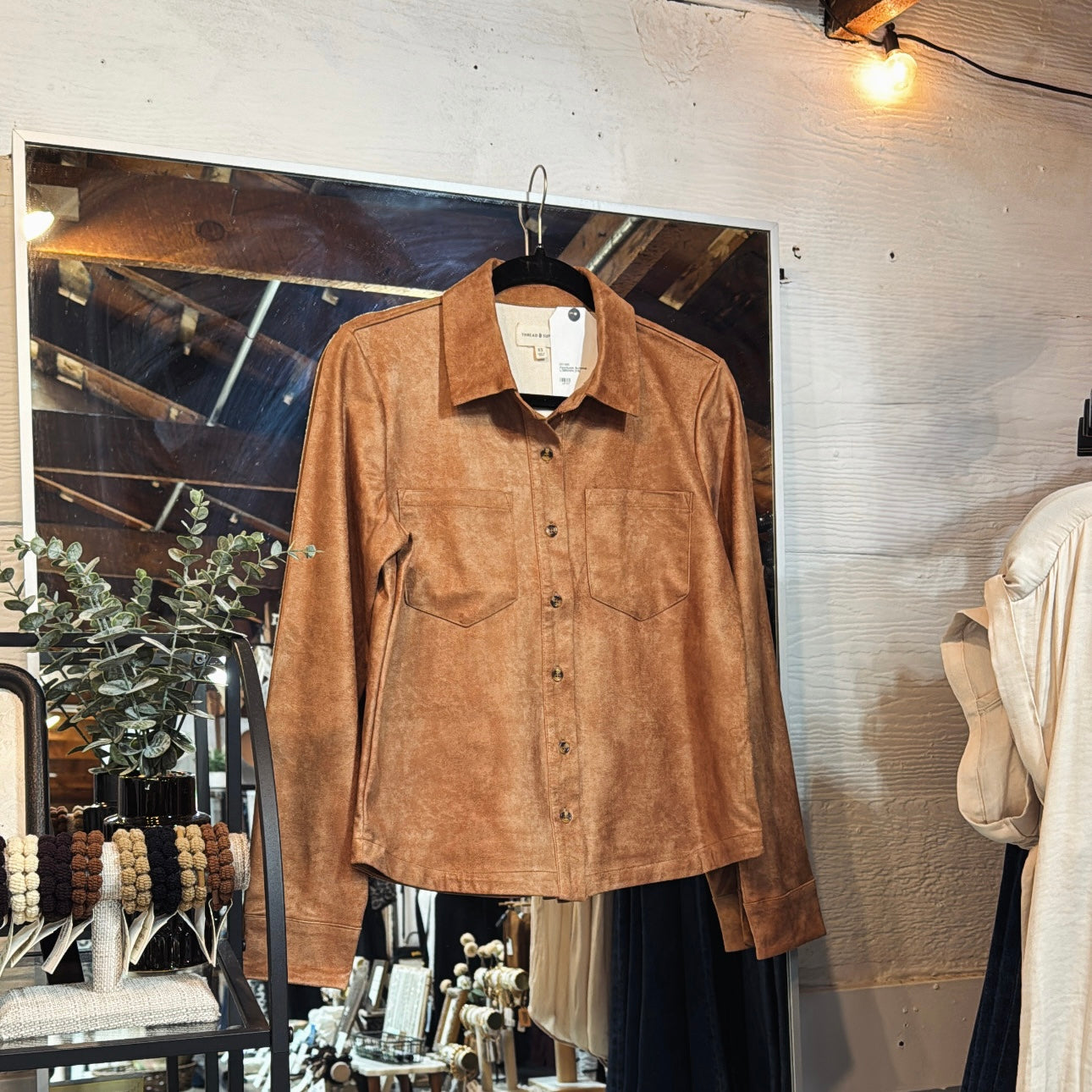 FauxSuede Buttonup
