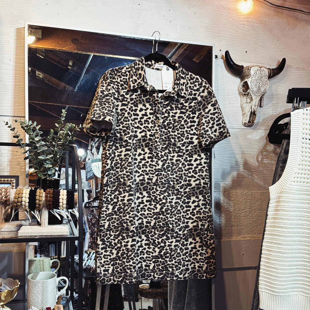 Leopard Shirt Dress