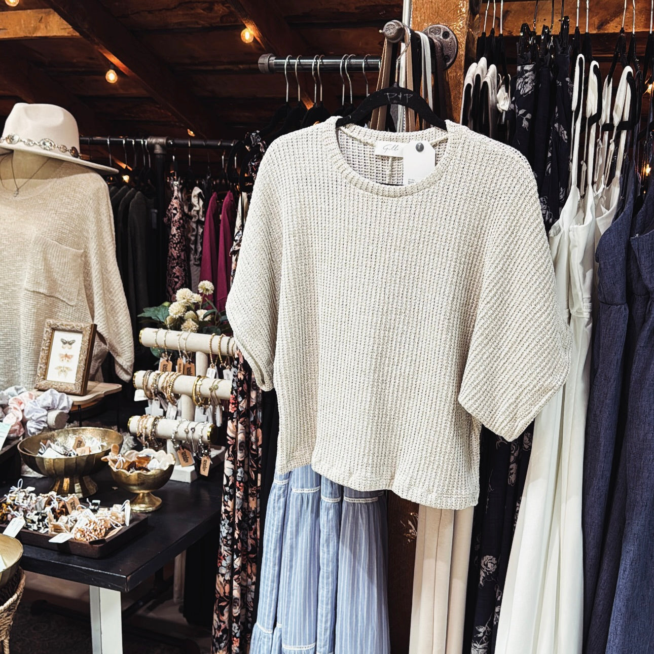 Boucle Kimono Top