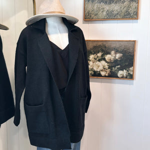 Cozy Sweater Coat - Black