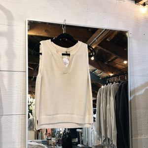 Notched Sweater Tank