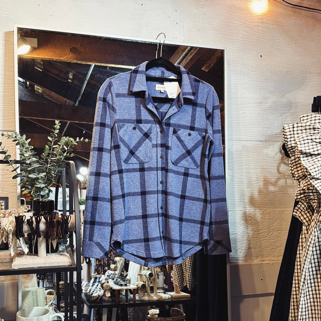 Lewis Top - Navy Plaid