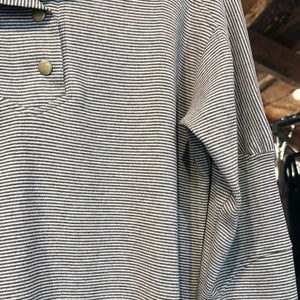 Striped&Button Sweatshirt