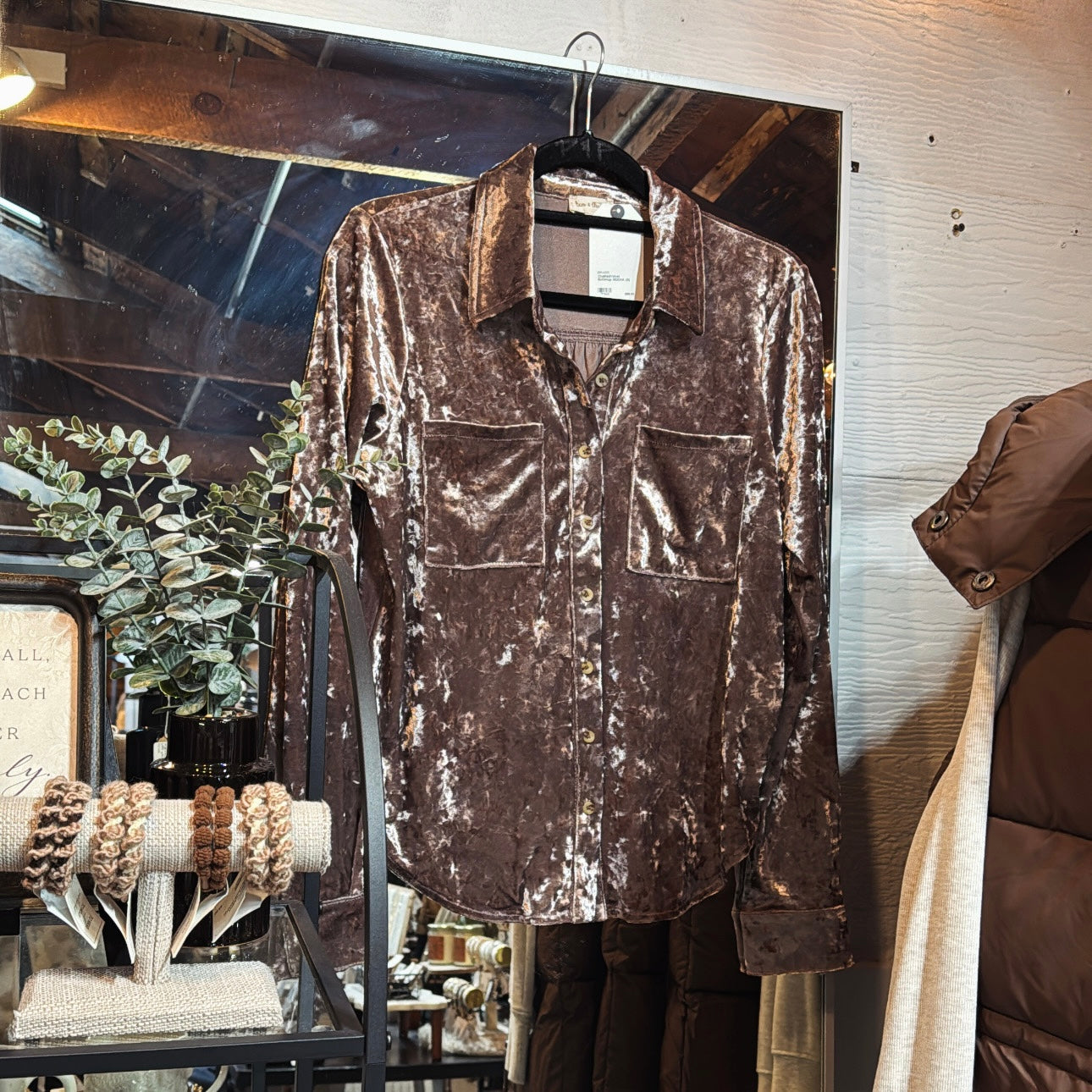 Crushed Velvet Buttonup