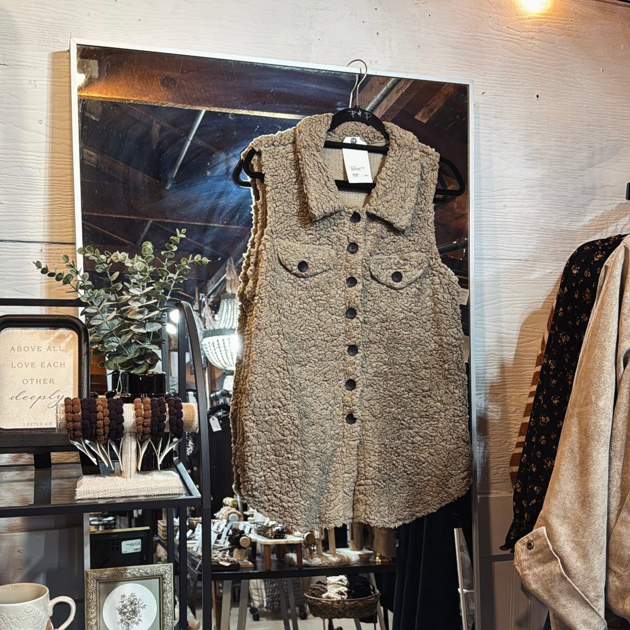 Sherpa Button Vest