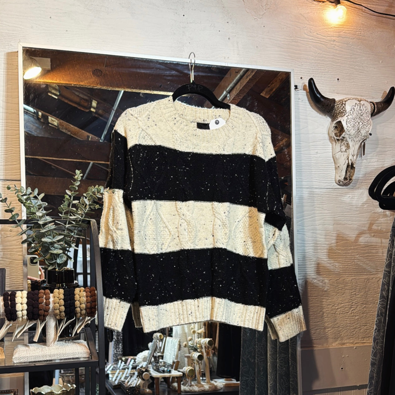 Speckled Stripe Sweater