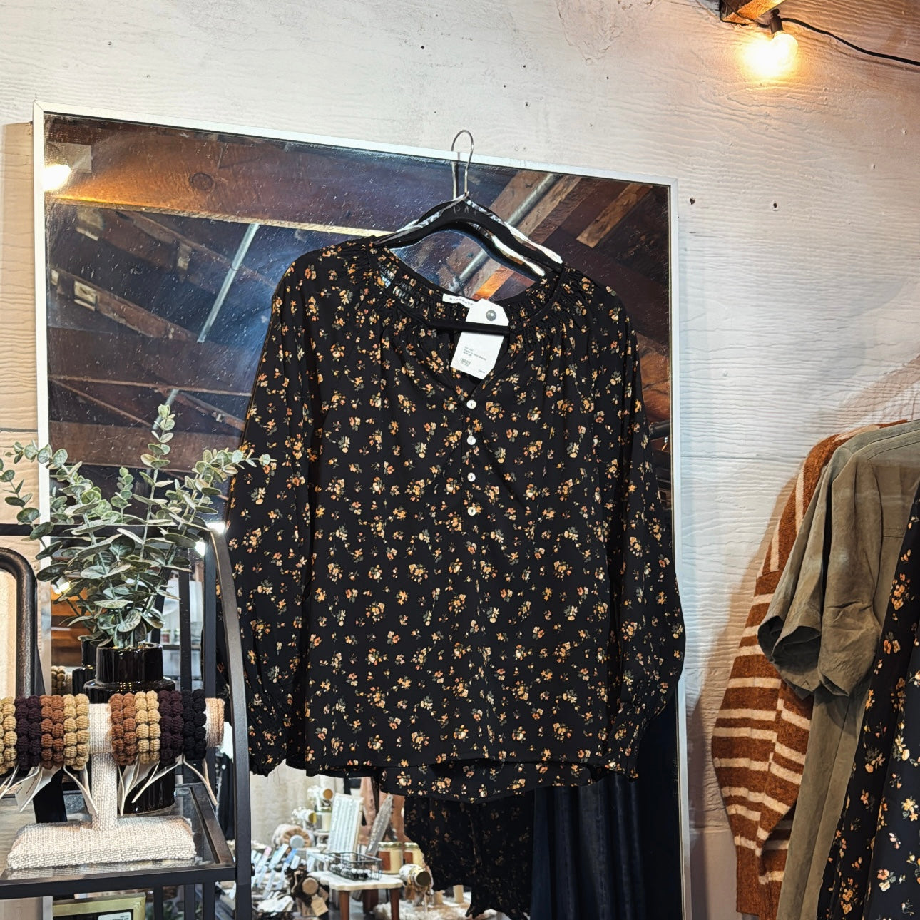 Floral Vneck Blouse