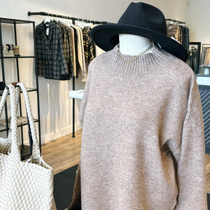 Mocha Mockneck Pullover