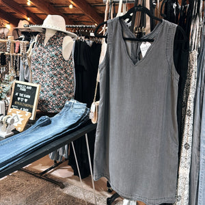 Scallop Tencel Dress