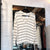 Striped Slub Vneck Sweater