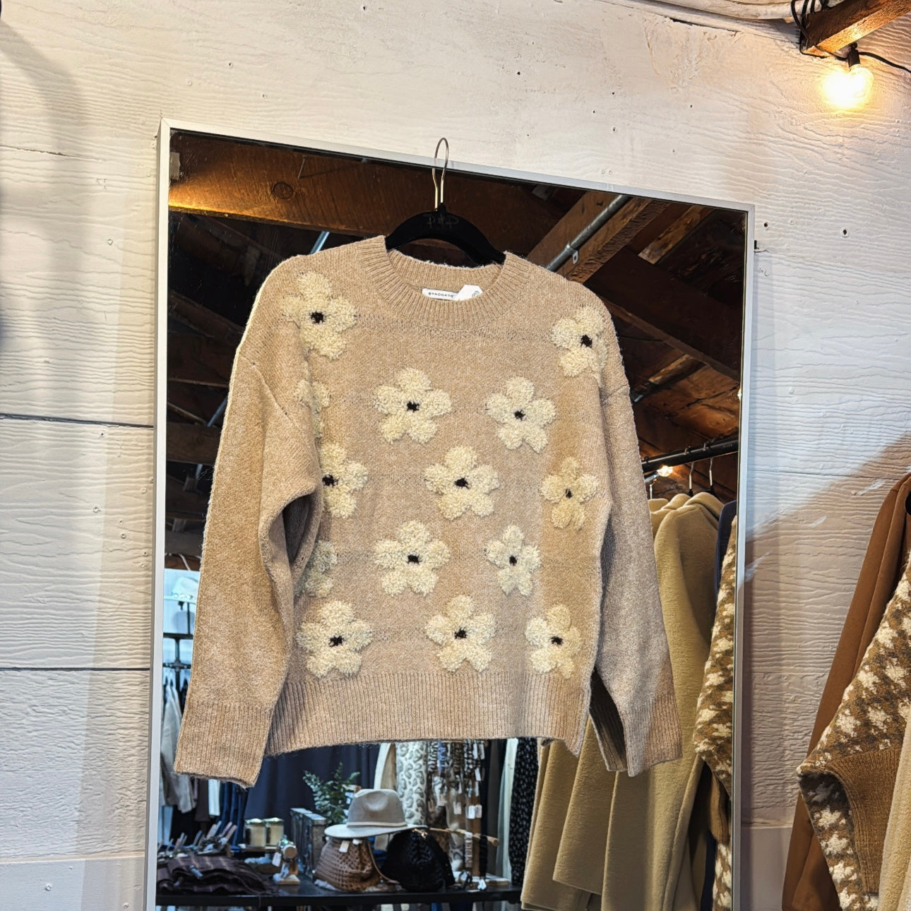 Boucle Floral Pullover