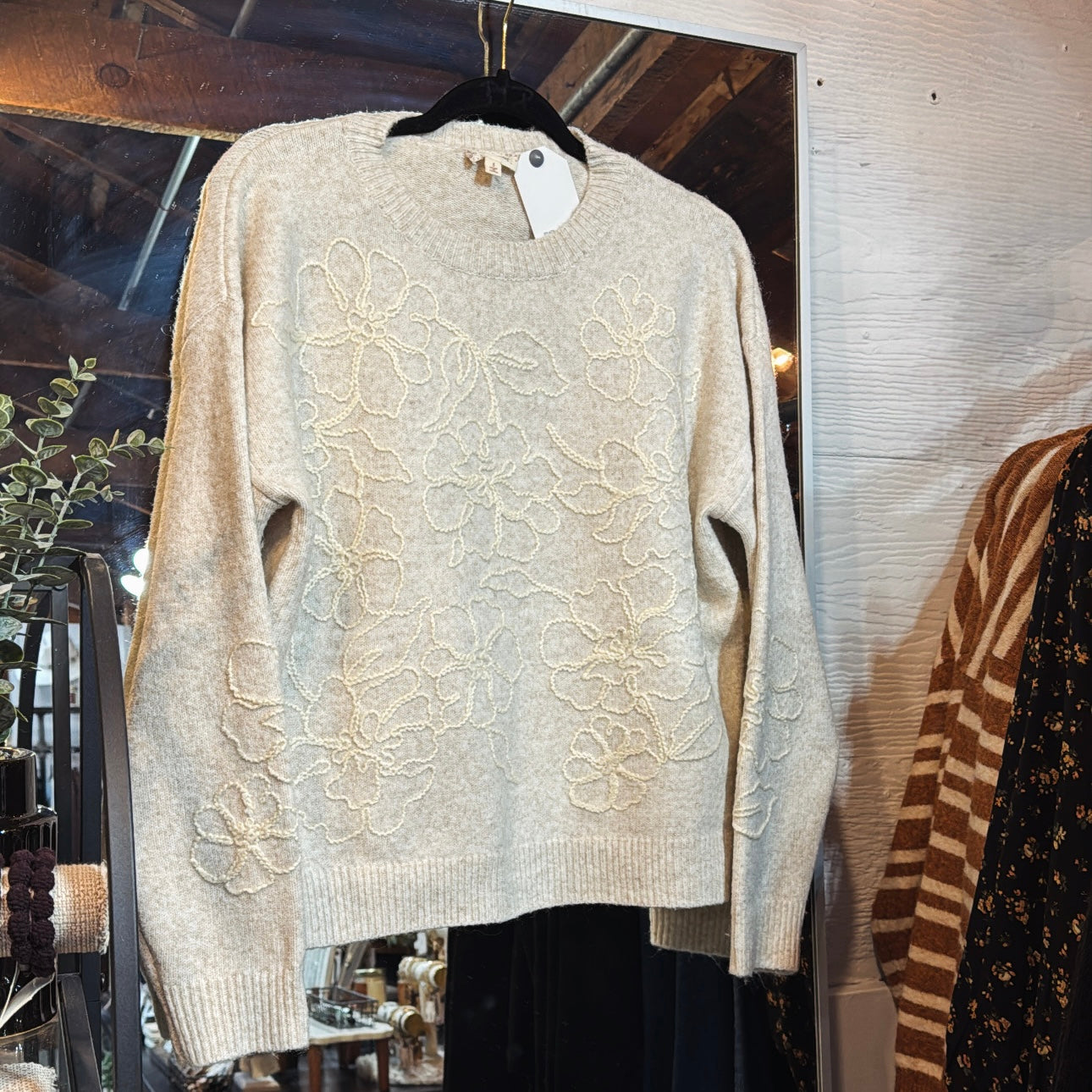 Floral Embroidered Sweater
